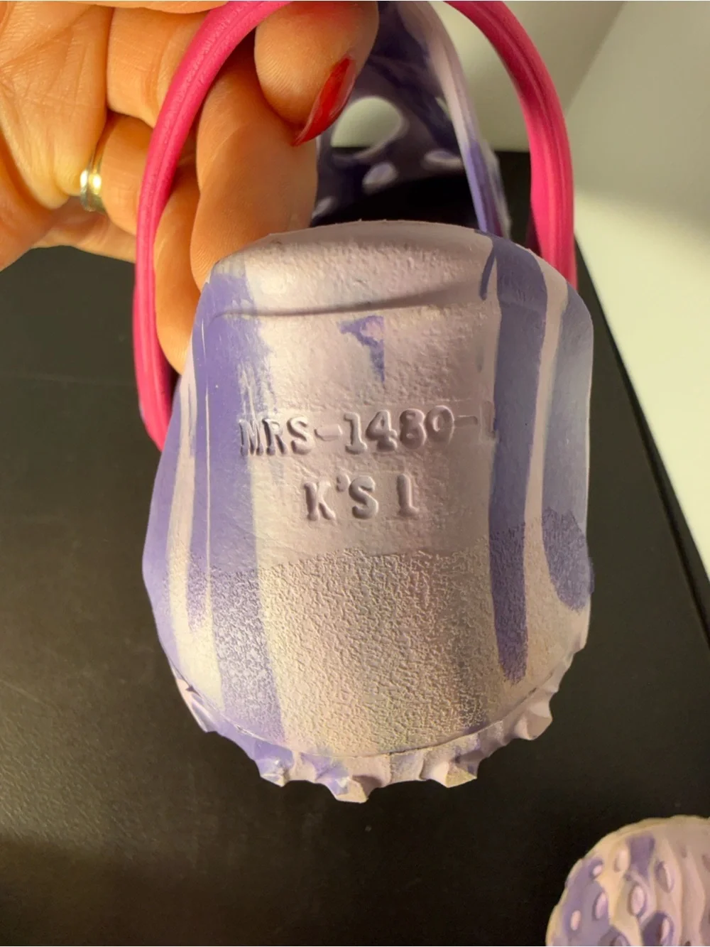 Kids Merrell Purple Foam Slip-On Clogs with Pink Strap
